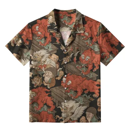 Tokyo-Tiger Japanese Mythical Beasts Aloha Hawaiian Shirt