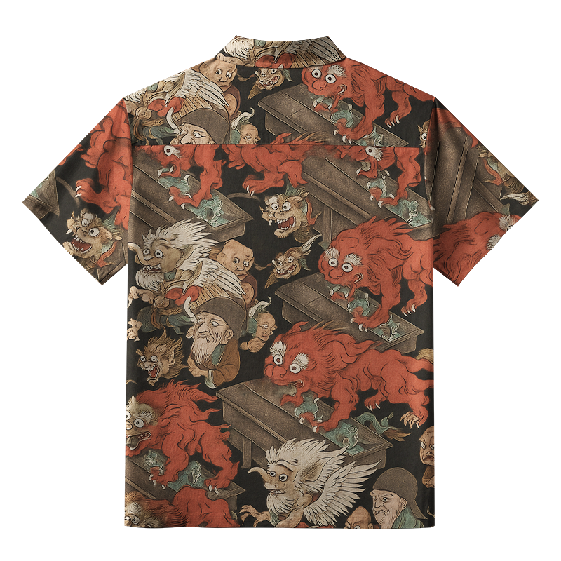 Tokyo-Tiger Japanese Mythical Beasts Aloha Hawaiian Shirt