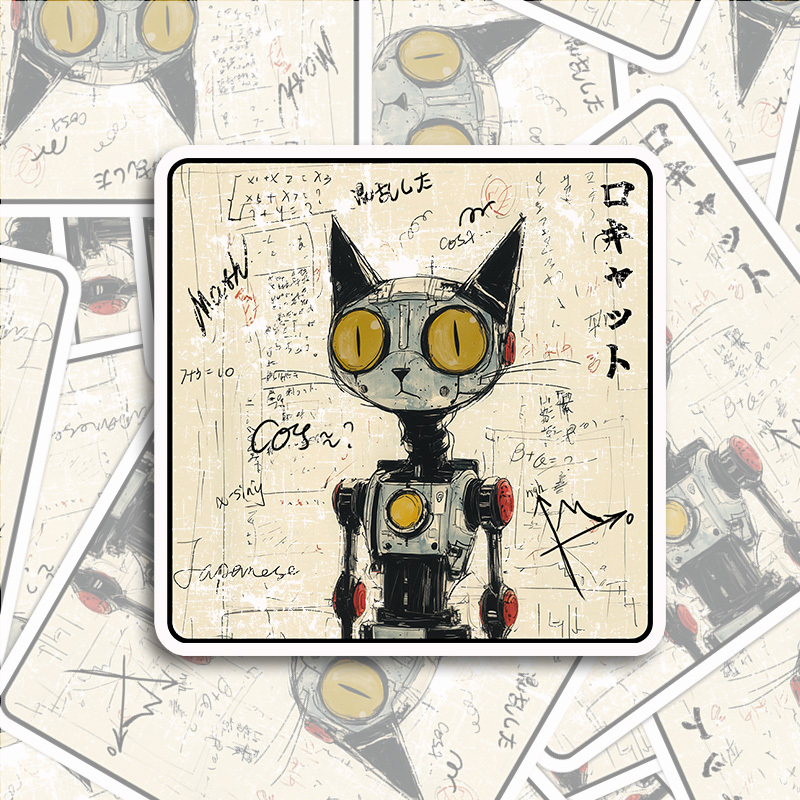Tokyo-Tiger Robot Cat Sticker