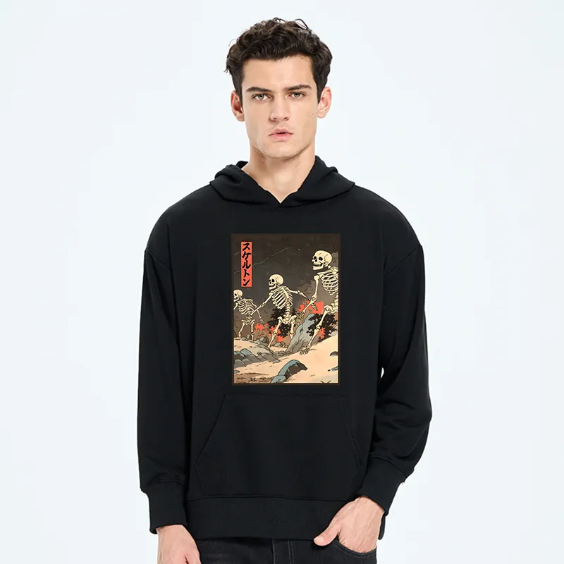 Tokyo-Tiger Japanese Rising Skeletons Classic Hoodie