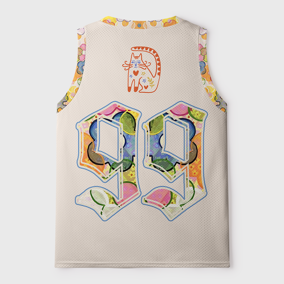 Tokyo-Tiger The World Will Adjust Fluffy Cat Mesh Tank Top