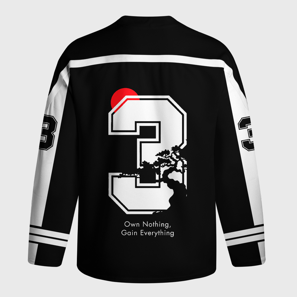 Tokyo-Tiger Japanese Zen Kanji Long-Sleeve Hockey Jersey