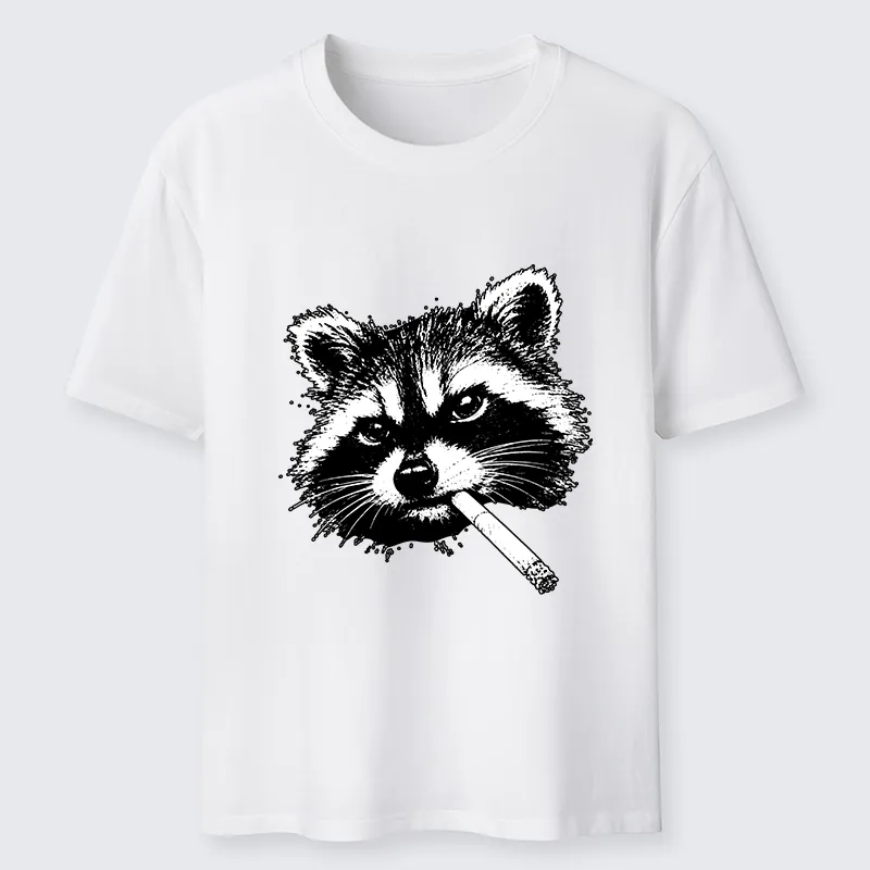 Tokyo-Tiger Vintage Smoking Raccoon Classic T-Shirt