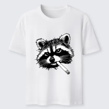 Tokyo-Tiger Vintage Smoking Raccoon Classic T-Shirt