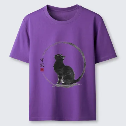 Tokyo-Tiger Traditional Zen Ink Cat Classic T-Shirt