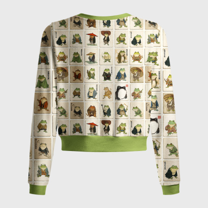 Tokyo-Tiger Frogs Of The Samurai Realm Women's Lightweight Cardigan