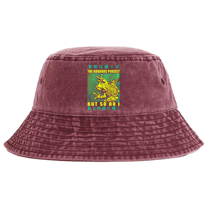 Tokyo-Tiger The Horrors Persist Frog Washed Bucket Hat
