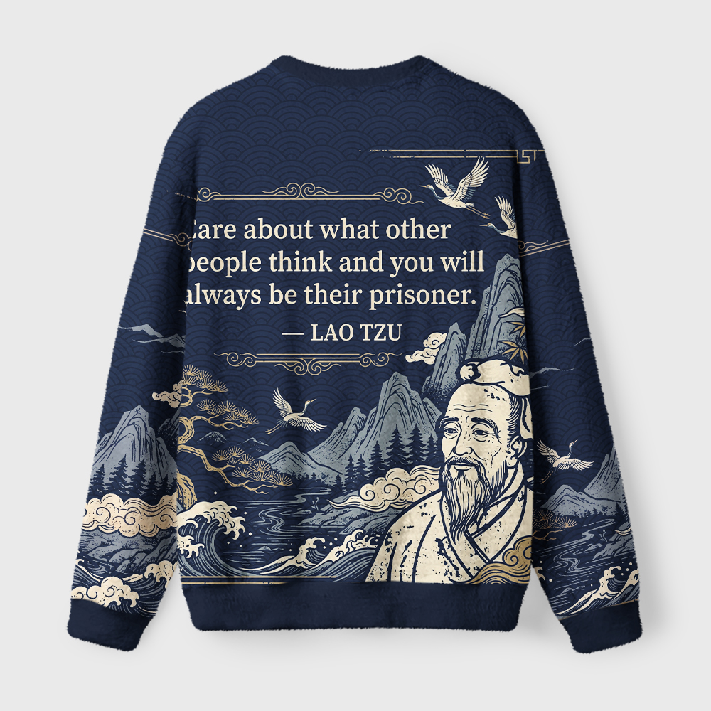 Tokyo-Tiger Own Your Mind Freedom Wise Quote Fuzzy Christmas Ugly Sweatshirt