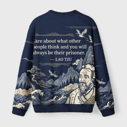 Tokyo-Tiger Own Your Mind Freedom Wise Quote Fuzzy Christmas Ugly Sweatshirt