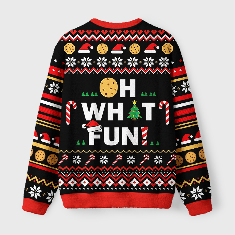 Tokyo-Tiger Christmas Funny Season Vibe Fuzzy Christmas Ugly Sweatshirt