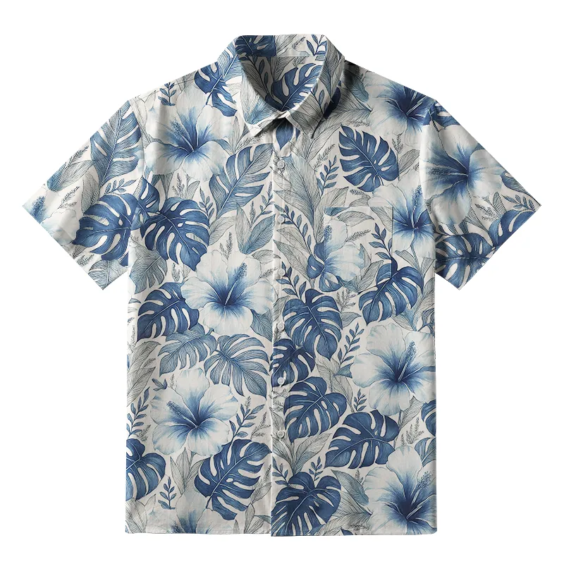 Tokyo-Tiger Lush Floral Jungle Button-up Shirt