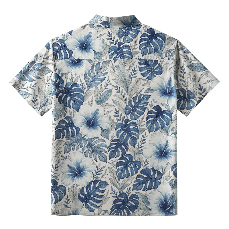 Tokyo-Tiger Lush Floral Jungle Button-up Shirt