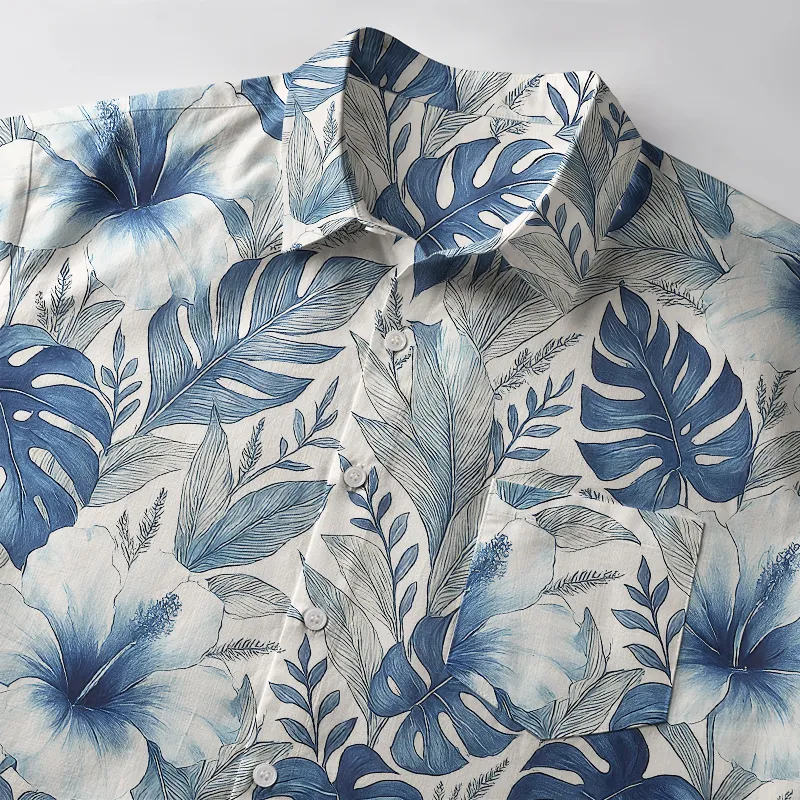 Tokyo-Tiger Lush Floral Jungle Button-up Shirt