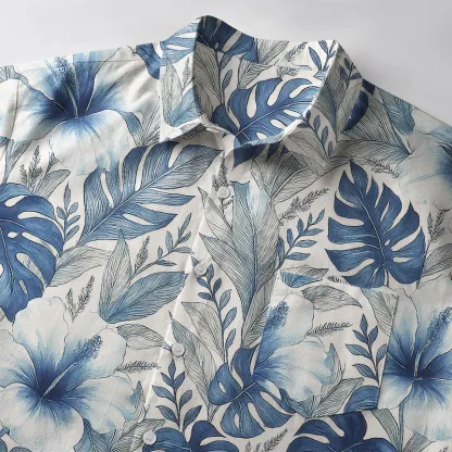 Tokyo-Tiger Lush Floral Jungle Button-up Shirt