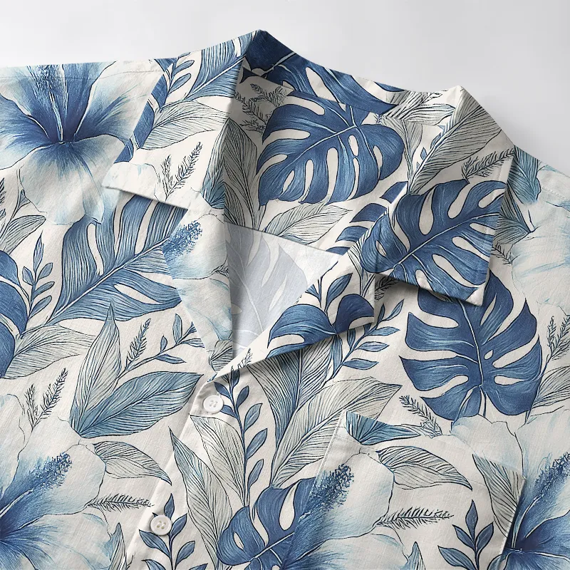 Tokyo-Tiger Lush Floral Jungle Aloha Hawaiian Shirt
