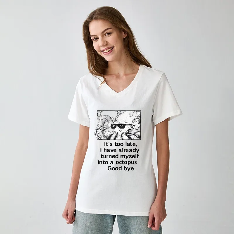 Tokyo-Tiger Octopus Meme I Disappeared Completely V-Neck Classic T-Shirt