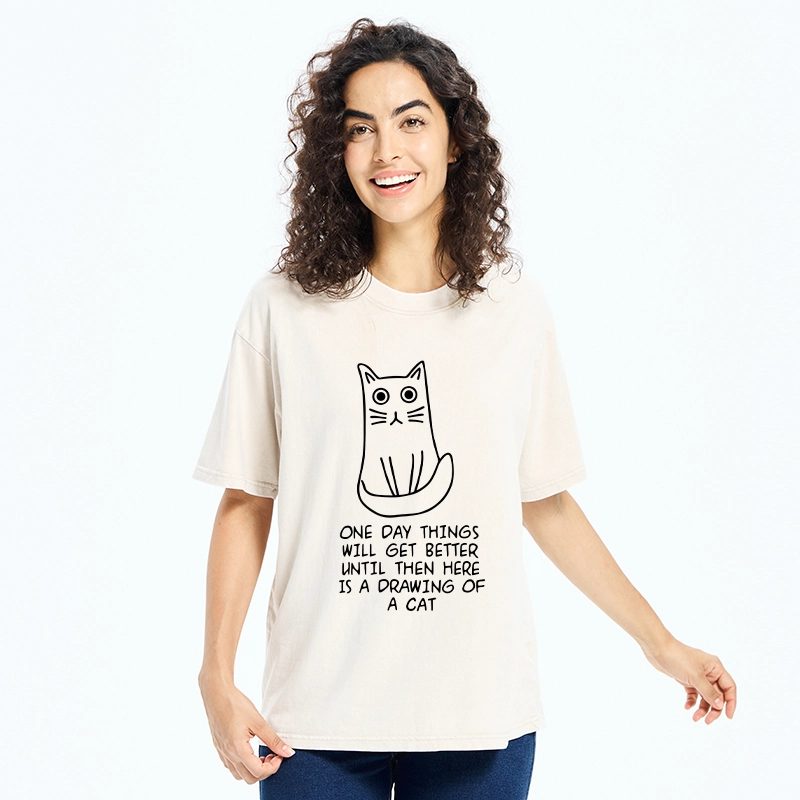 Tokyo-Tiger Cat Meme To Cheer You Up Washed T-Shirt