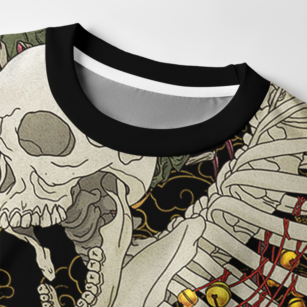 Tokyo-Tiger Japanese Yokai And Skeletons Eco-Friendly Long Sleeve T-Shirt
