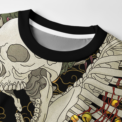 Tokyo-Tiger Japanese Yokai And Skeletons Eco-Friendly Long Sleeve T-Shirt