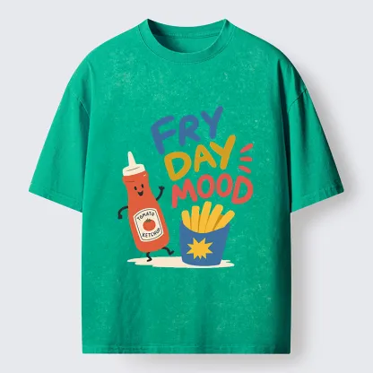 Tokyo-Tiger Fry Day Ketchup Mood Washed T-Shirt