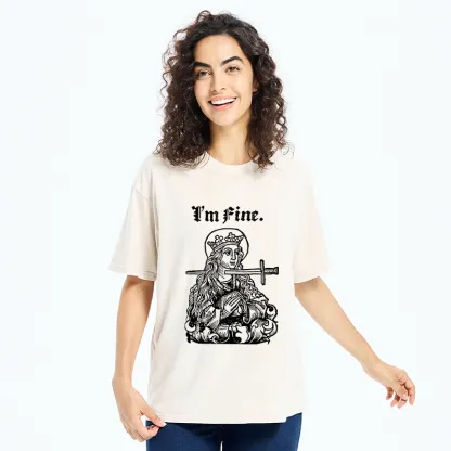 Tokyo-Tiger Medieval Lady Im Fine Vibe Washed T-Shirt