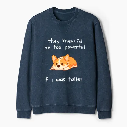 Tokyo-Tiger Funny Short Dog Joke Washed Terry Sweatshirt