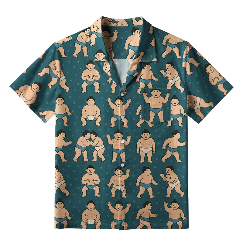 Tokyo-Tiger Sumo Wrestler Aloha Hawaiian Shirt