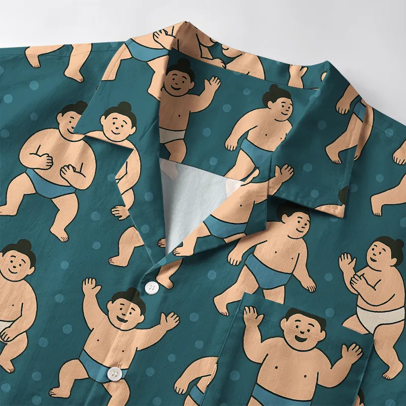 Tokyo-Tiger Sumo Wrestler Aloha Hawaiian Shirt