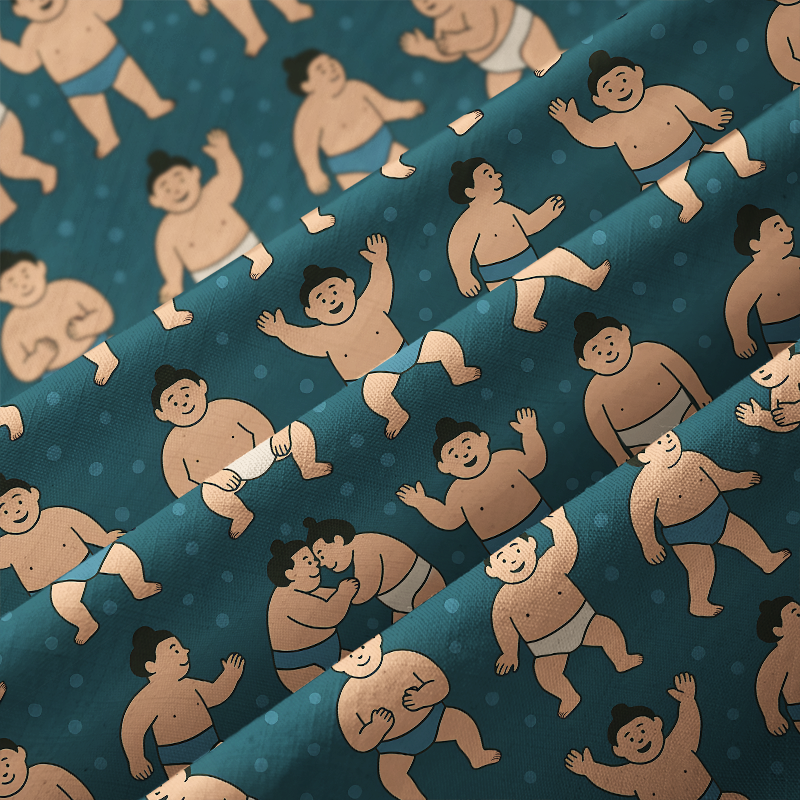 Tokyo-Tiger Sumo Wrestler Button-up Shirt