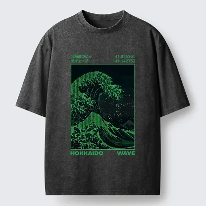 Tokyo-Tiger The Great Code Wave Washed T-Shirt