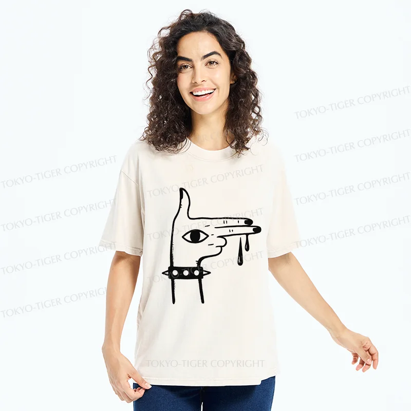 Tokyo-Tiger Rock Gesture Washed T-Shirt