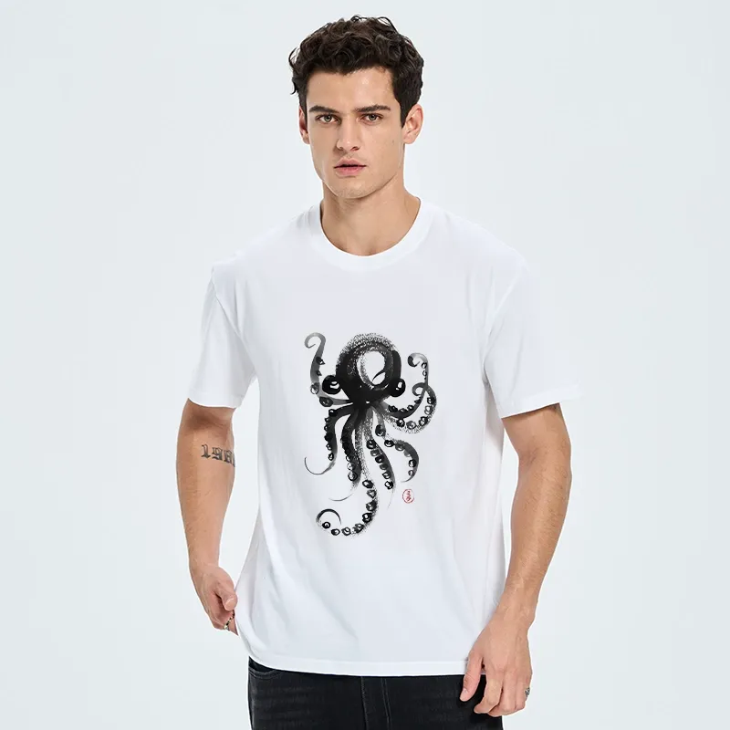 Tokyo-Tiger Japanese Ink Octopus Art Classic T-Shirt