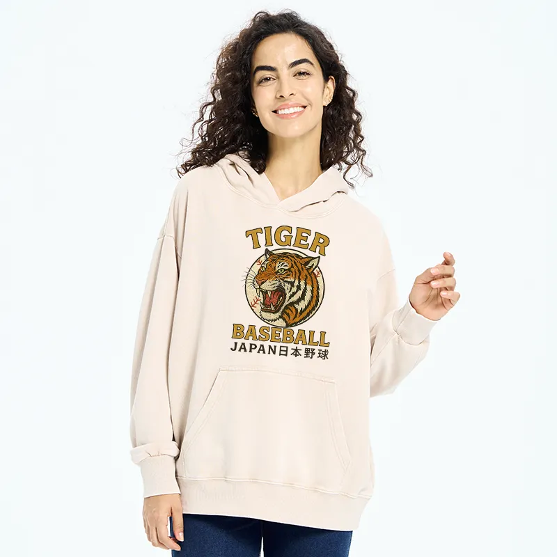 Tokyo-Tiger Osaka Japan Baseball Team Washed Hoodie