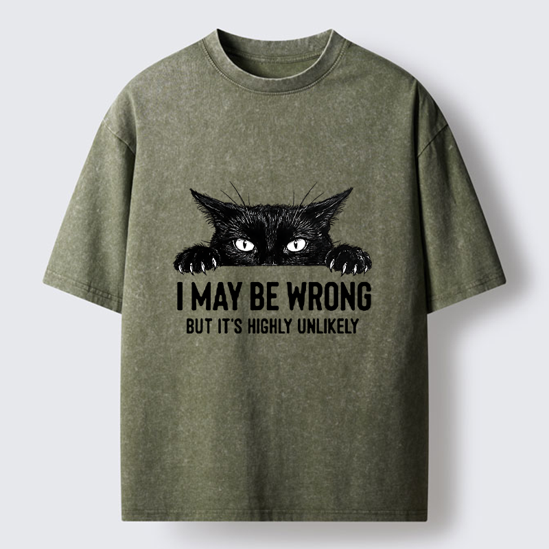 Tokyo-Tiger Confident Cat Meme Washed T-Shirt