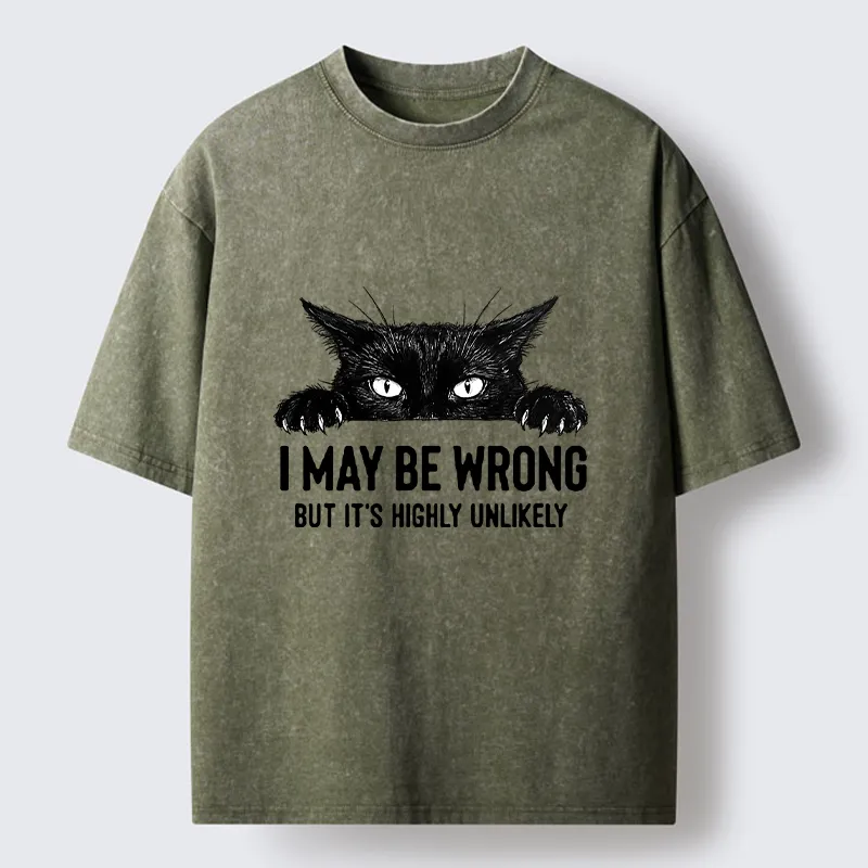 Tokyo-Tiger Confident Cat Meme Washed T-Shirt