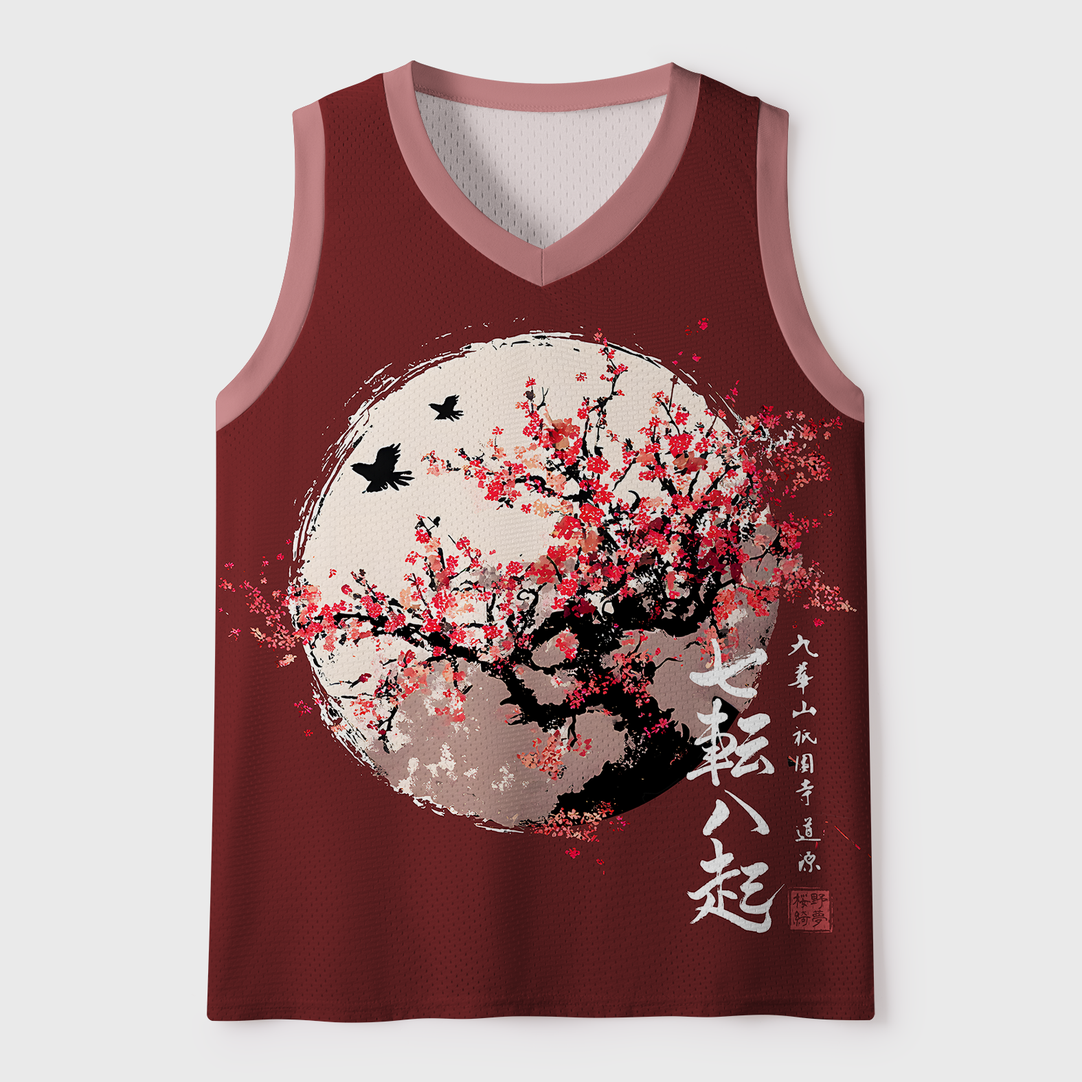 Tokyo-Tiger Winter Plum Resilience Mesh Tank Top