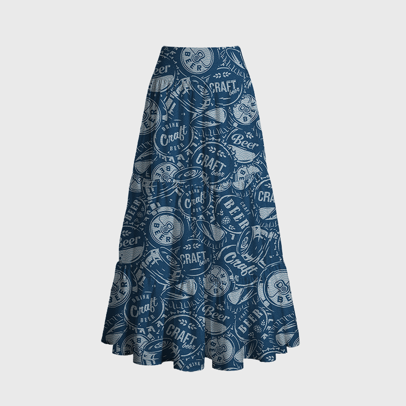 Tokyo-Tiger Craft Beer Maxi Skirt