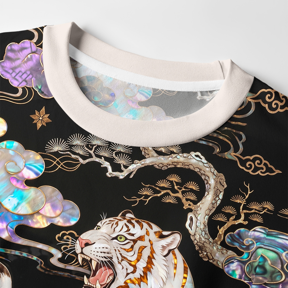Tokyo-Tiger Celestial Tiger Rising Eco-Friendly Long Sleeve T-Shirt