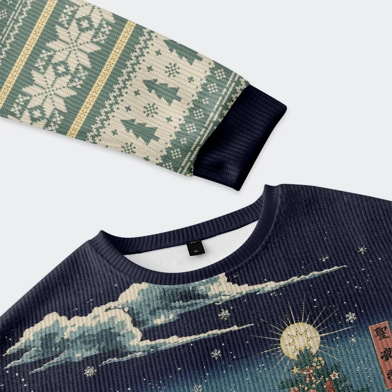 Tokyo-Tiger Japanese Traditions Christmas Ugly Sweatshirt