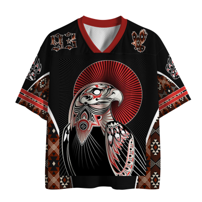 Tokyo-Tiger Dark Tribal Eagle Totem Mesh Jersey