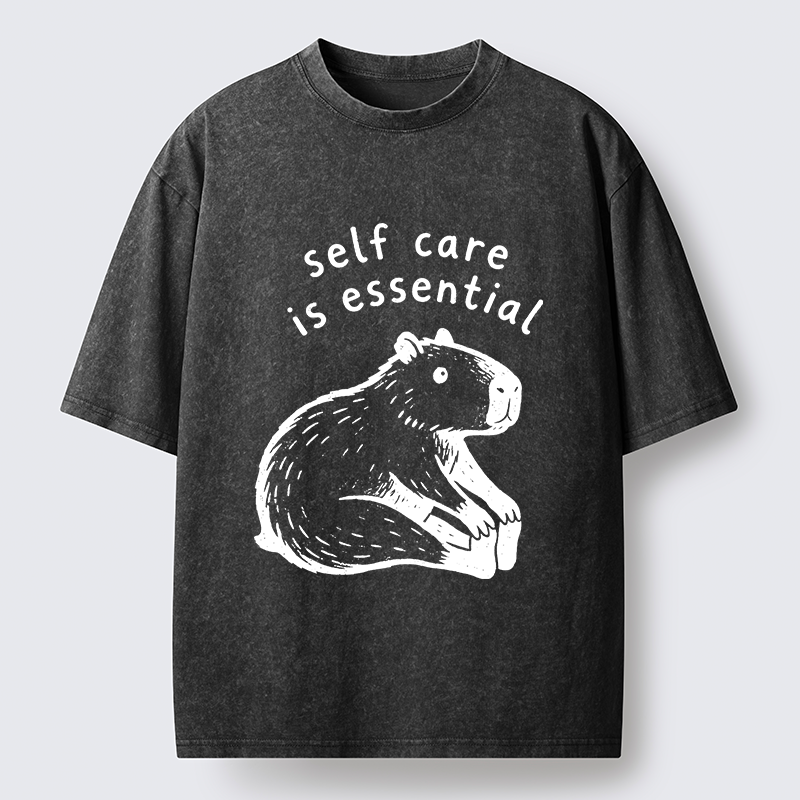 Tokyo‑Tiger Chill Capybara Meme Washed T‑Shirt