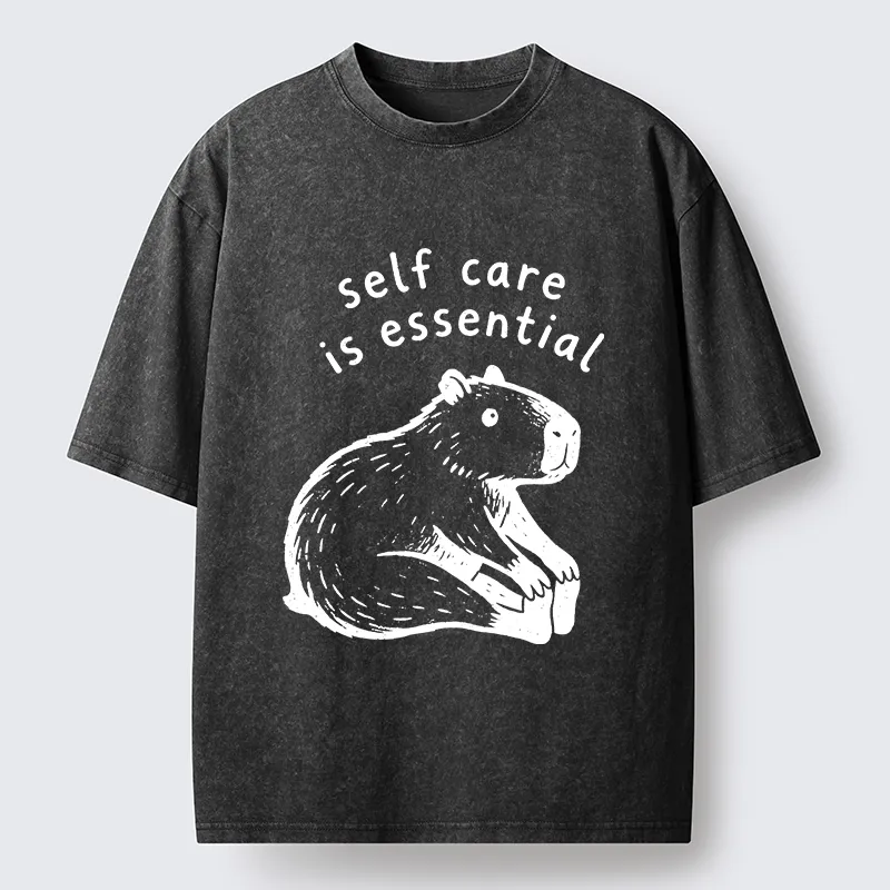 Tokyo‑Tiger Chill Capybara Meme Washed T‑Shirt