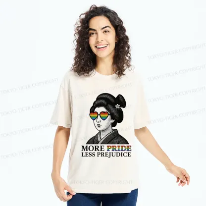 Tokyo-Tiger Geisha Wearing Sunglasses Washed T-Shirt