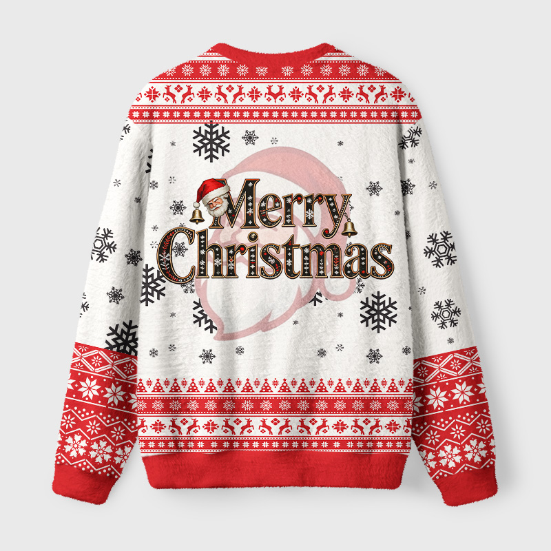 Tokyo-Tiger Yuletide Suplex Fuzzy Christmas Ugly Sweatshirt