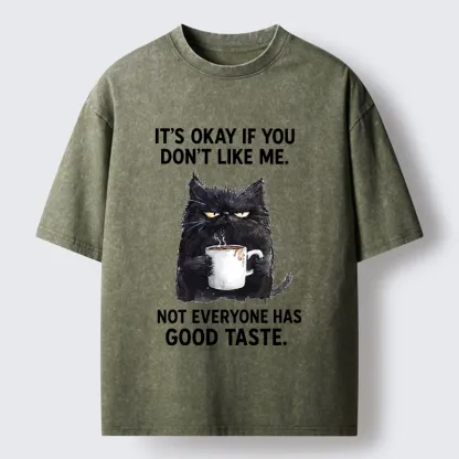 Tokyo‑Tiger Sassy Cat Energy Washed T‑Shirt