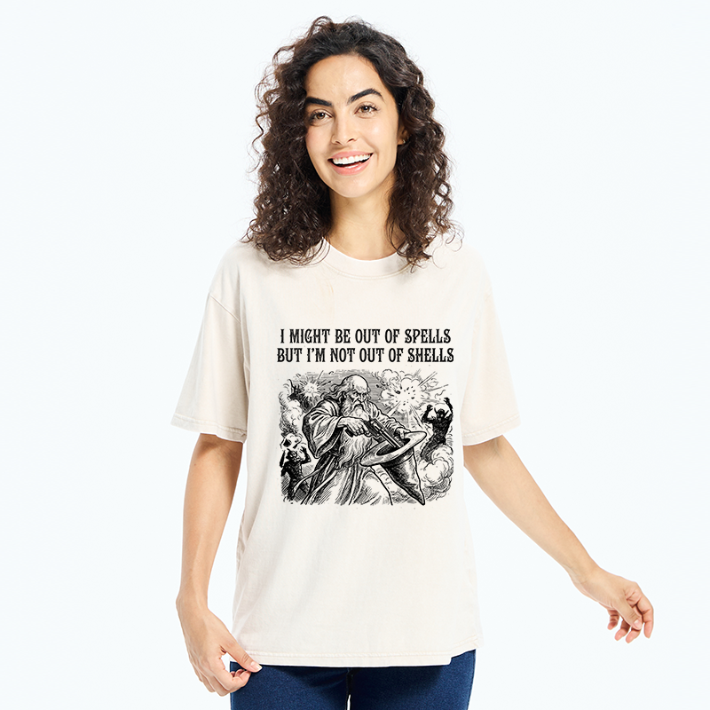 Tokyo-Tiger Funny Wizard Shell Meme Washed T-Shirt