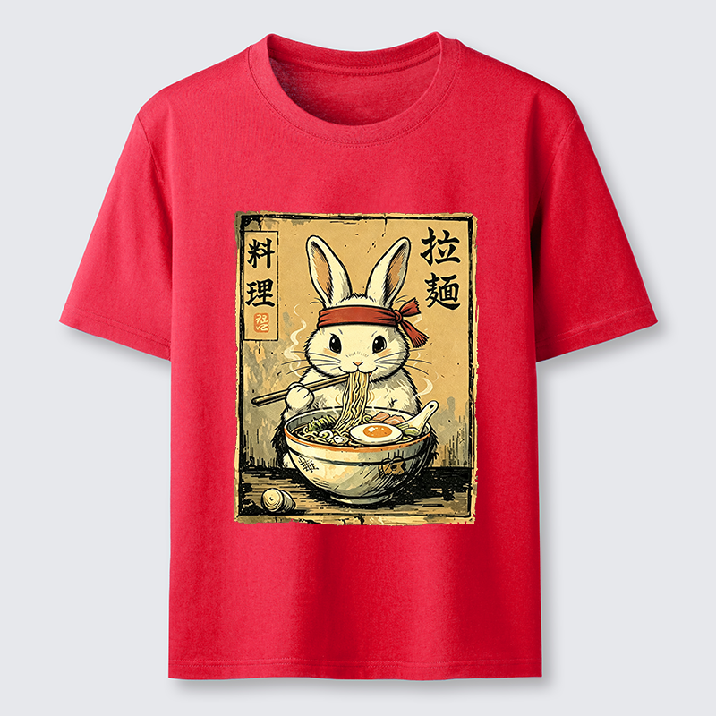 Tokyo-Tiger Cute Rabbit Eating Ramen Classic T-Shirt