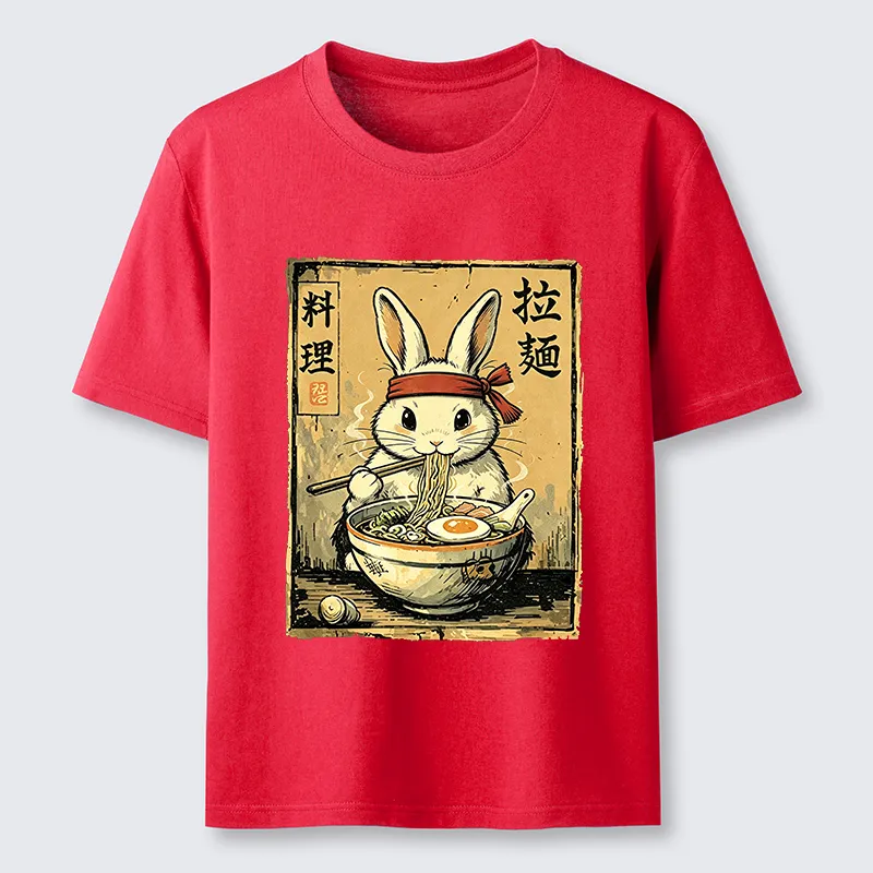 Tokyo-Tiger Cute Rabbit Eating Ramen Classic T-Shirt Sale
