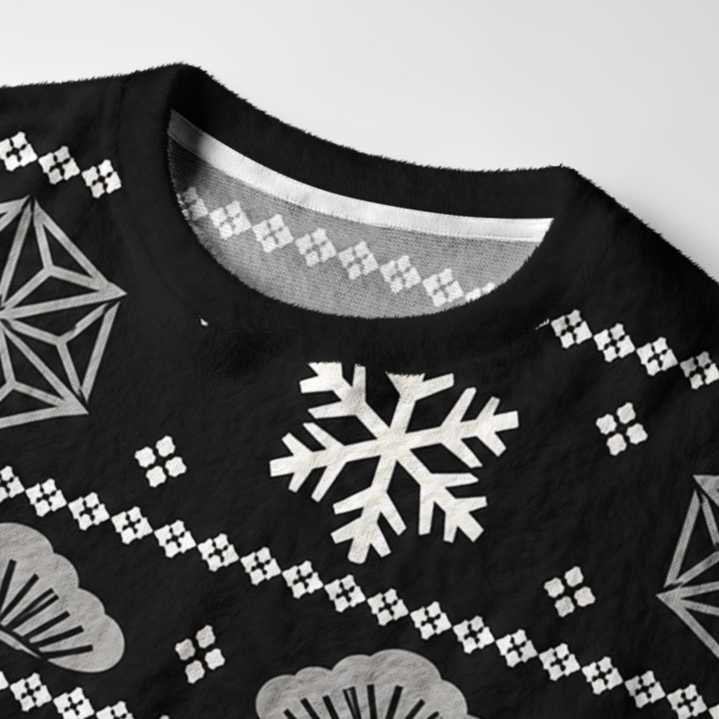 Tokyo-Tiger Fu Blessing Winter Art Fuzzy Christmas Ugly Sweatshirt