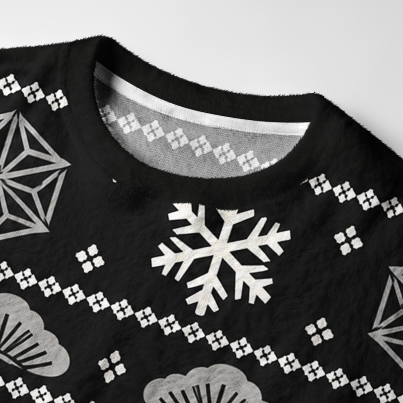 Tokyo-Tiger Fu Blessing Winter Art Fuzzy Christmas Ugly Sweatshirt